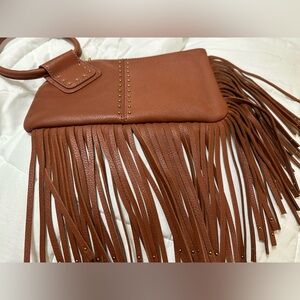 Brown Fringe Leather Bag
